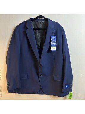 Haggar Men's Blue Two-Button Sport Coat